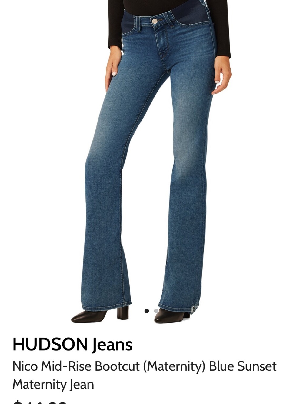 Hudson Nico Mid Rise Bootcut Maternity Jeans - Blue Sunset